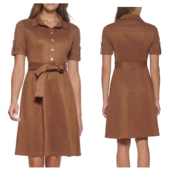 Tommy Hilfiger Dresses & Skirts - Tommy Hilfiger Short Sleeve Self-Tie Belt Shirt Dress